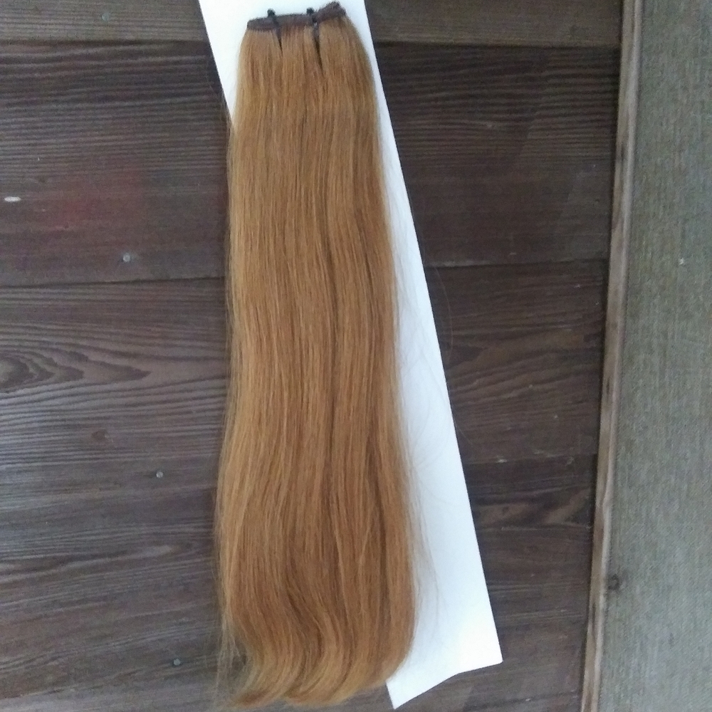 10pc. Copper Brown Clip in Hair Extensions …